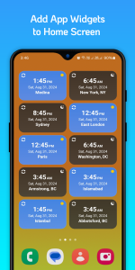 اسکرین شات 2 برنامه World Clock Time Zones Widget
