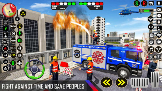 اسکرین شات 6 بازی Police Fire Truck Game 2025