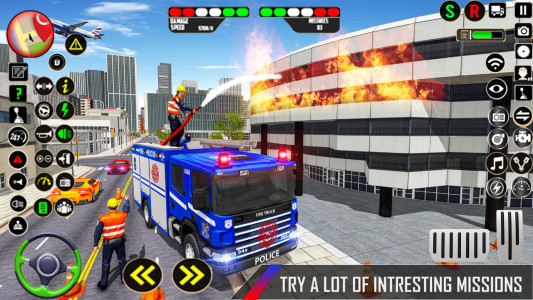 اسکرین شات 5 بازی Police Fire Truck Game 2025