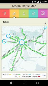 اسکرین شات برنامه Tehran Traffic Map 2