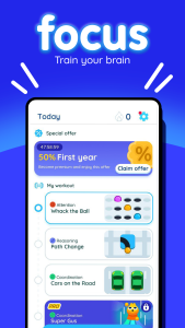 اسکرین شات 1 برنامه Focus - Train your Brain