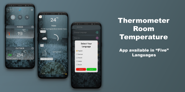 اسکرین شات برنامه Thermometer Room Temperature 1