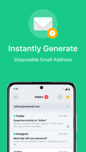 اسکرین شات 2 برنامه Temp Mail - Temporary Email