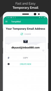 اسکرین شات برنامه Temp Mail - Temporary Email 1
