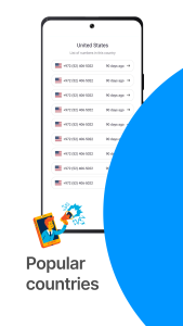 اسکرین شات 2 برنامه Receive SMS Online Temp Number