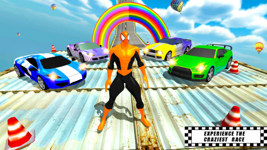 اسکرین شات بازی Crazy Superhero Stunt Car Game 4