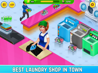 اسکرین شات برنامه Laundry Shop Washing Games Sim 3