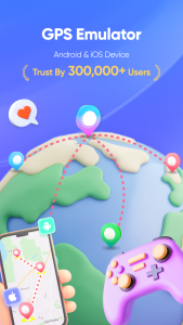 اسکرین شات 1 برنامه iAnyGo:Joystick, Finger travel