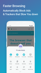 اسکرین شات برنامه Tenta Private VPN Browser + Ad Blocker (Beta) 3
