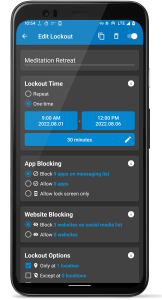 اسکرین شات 5 برنامه Lock Me Out - App/Site Blocker