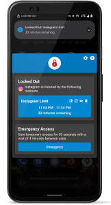 اسکرین شات 1 برنامه Lock Me Out - App/Site Blocker