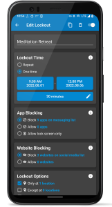 اسکرین شات برنامه Lock Me Out - App/Site Blocker 5