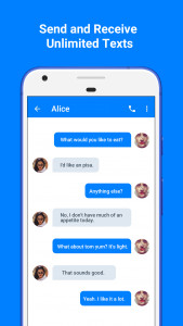 اسکرین شات 4 برنامه TextApp:Texting & WiFi Calling