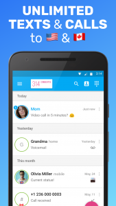 اسکرین شات 1 برنامه Text Me: Second Phone Number