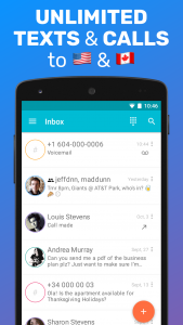 اسکرین شات 1 برنامه TextMe Up Calling & Texts