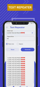 اسکرین شات 1 برنامه Text Repeater: Word Repetition