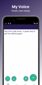 اسکرین شات 1 برنامه My Voice Text To Speech (TTS)