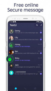 اسکرین شات برنامه TextU - Private SMS Messenger 4