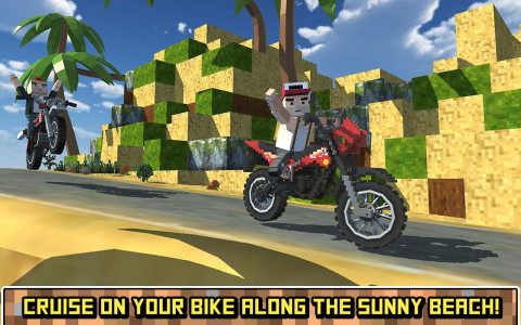 اسکرین شات بازی Blocky Moto Bike SIM: Summer Breeze 1