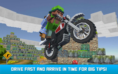 اسکرین شات بازی Blocky Moto Bike Winter Breeze 2