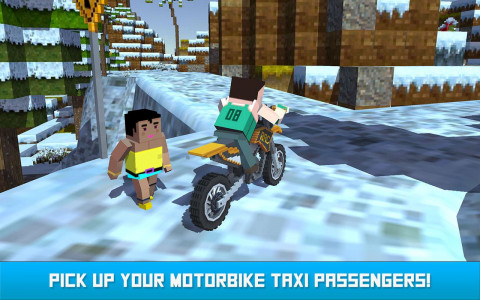 اسکرین شات بازی Blocky Moto Bike Winter Breeze 5