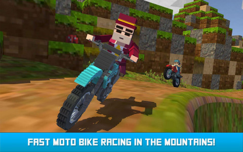 اسکرین شات بازی Blocky Moto Bike SIM: Winter Breeze 1