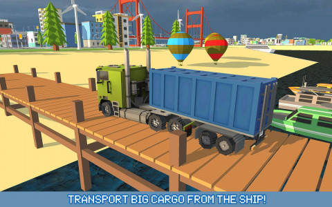 اسکرین شات بازی Blocky Truck Urban Transport 2