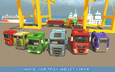 اسکرین شات بازی Blocky Truck Urban Transport 1