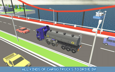 اسکرین شات بازی Blocky Truck Urban Transport 4