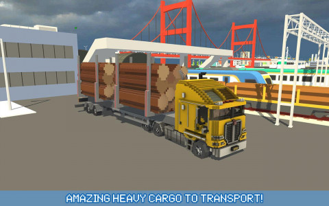 اسکرین شات بازی Blocky Truck Urban Transport 3