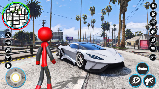 اسکرین شات برنامه StickMan Rope Hero Spider Game 6