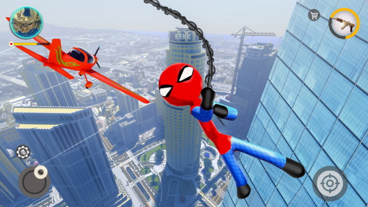 اسکرین شات برنامه StickMan Rope Hero Spider Game 3