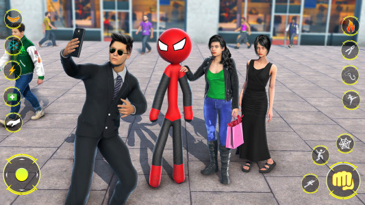 اسکرین شات 5 برنامه StickMan Rope Hero Spider Game