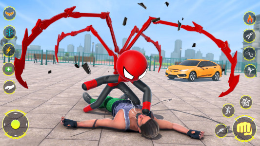 اسکرین شات 7 برنامه StickMan Rope Hero Spider Game