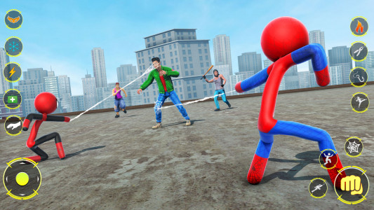 اسکرین شات برنامه StickMan Rope Hero Spider Game 4