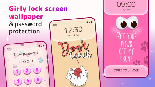 اسکرین شات برنامه Cute Lock Screen & Wallpapers 1
