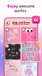 اسکرین شات 4 برنامه Cute Lock Screen & Wallpapers