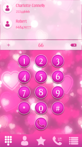 اسکرین شات برنامه Pink Phone Dialer App 1
