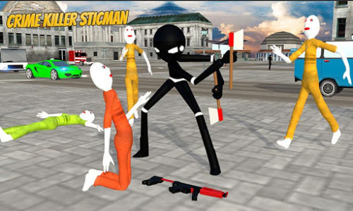 اسکرین شات برنامه Stickman Street Fighter:Miami City Crime Simulator 3