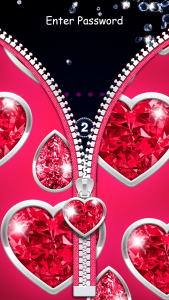 اسکرین شات 4 برنامه Diamond Zipper Lock Screen