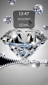 اسکرین شات 3 برنامه Diamond Zipper Lock Screen