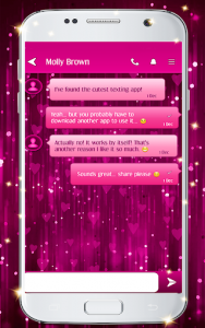 اسکرین شات برنامه Glitter Love SMS Themes 6