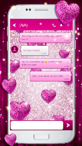 اسکرین شات برنامه Glitter Love SMS Themes 2