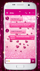 اسکرین شات برنامه Glitter Love SMS Themes 1