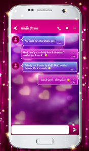 اسکرین شات برنامه Glitter Love SMS Themes 5