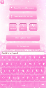 اسکرین شات برنامه Pink Glitter Keyboard 4