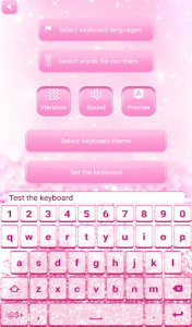 اسکرین شات برنامه Pink Glitter Keyboard 5