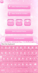 اسکرین شات برنامه Pink Glitter Keyboard 2