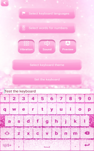 اسکرین شات برنامه Pink Glitter Keyboard 6