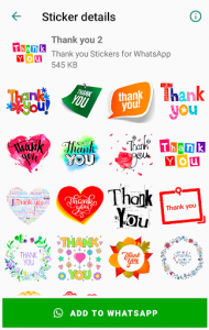 اسکرین شات برنامه Thank You Stickers for WhatsApp - WAStickerApps 🙏 2